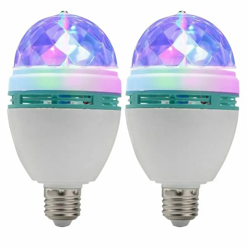 2 шт акриловый корпус+ PC абажур красочный вращающийся RGB светодиодный хрустальный шар лампа сценический светильник рождественские вечерние лампы для дома Diy Инструменты