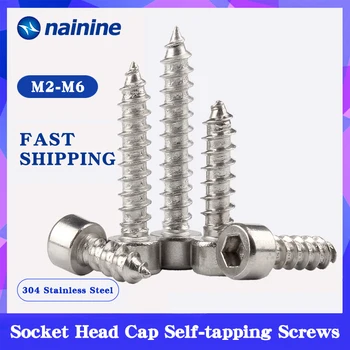 

HA [M2 M2.6 M3 M4 M5 M6] 304 Stainless Steel Cylinder Hexagon Head Self-tapping Screws Cup Furniture Speaker Screw SS40