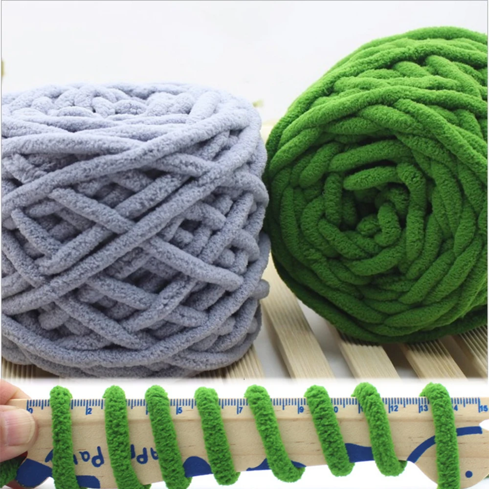 1 Ball Lce Line Blended Chenille Colorful Dye Scarf Hand-knitted Yarn For Knitted Scarf Slippers Hat Gloves 100g 4