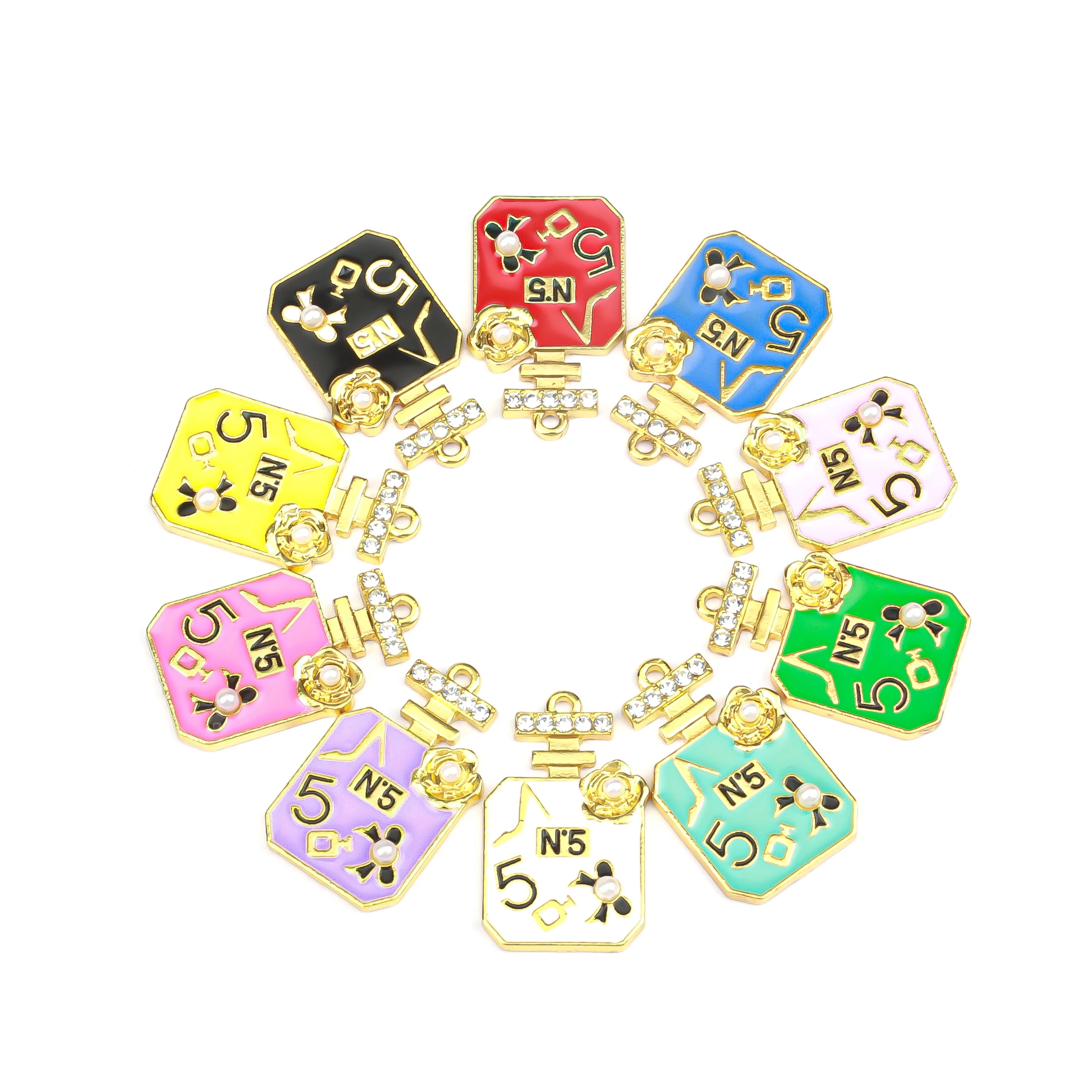 

10 шт./лот Aolly Подвески в виде флакона духов для милых ожерелий, сережек, брелоков, фурнитура для изготовления ювелирных изделий своими руками