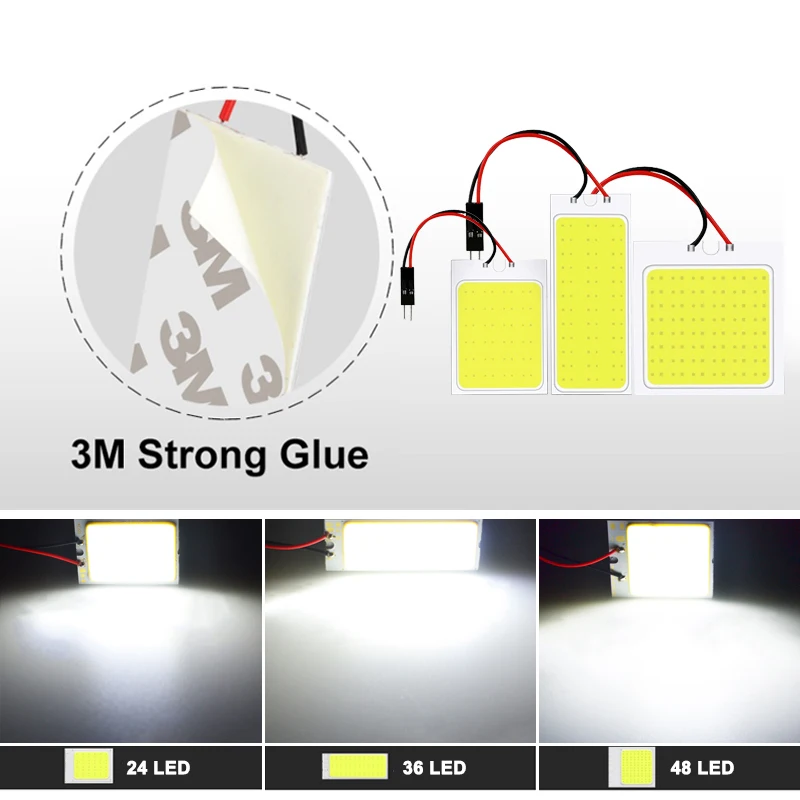 1/4/10 Stuks C 5W Festoen Led Lamp 31Mm 36Mm 39Mm 41Mm T10 W Led Cob Licht 12V Wit 7000K Auto Interieur Koepel Lezen Kofferbak Lmaps