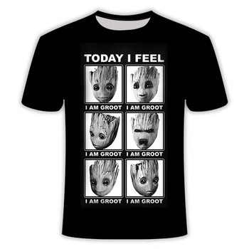 

Superhero Groot Movie guardian of the galaxy T-shirt Summer New Men's 3D Print Men And Women baby groot flowerpot groot tshirt
