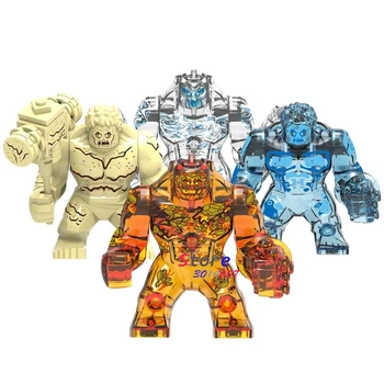 

Single Marvel Avengers Spiderman Hellfire Elementals Zephyr Hydron Sandman Big size Hulk Thanos IronMan building blocks Kid Toys