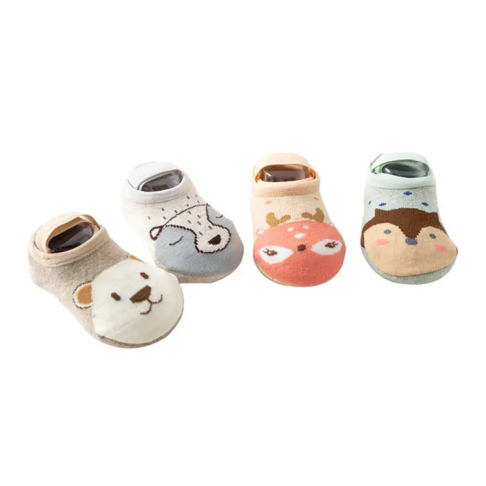 Newly 1 Pair Baby Kids Non-slip Floor Socks Shoes Soft Cute Breathable Warm for Home BFE88