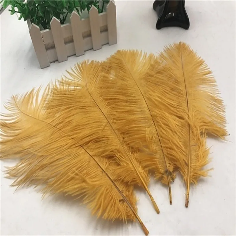 Paquete de 1,8 metros de plumas de avestruz naturales tintadas para decorar vestidos Kolight disfraces o manualidades de 9 a 12 cm 