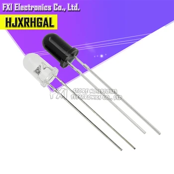 

10pcs=5pairs 5mm 940nm LEDs 5pcs infrared emitter and 5pcs IR receiver diodes LED
