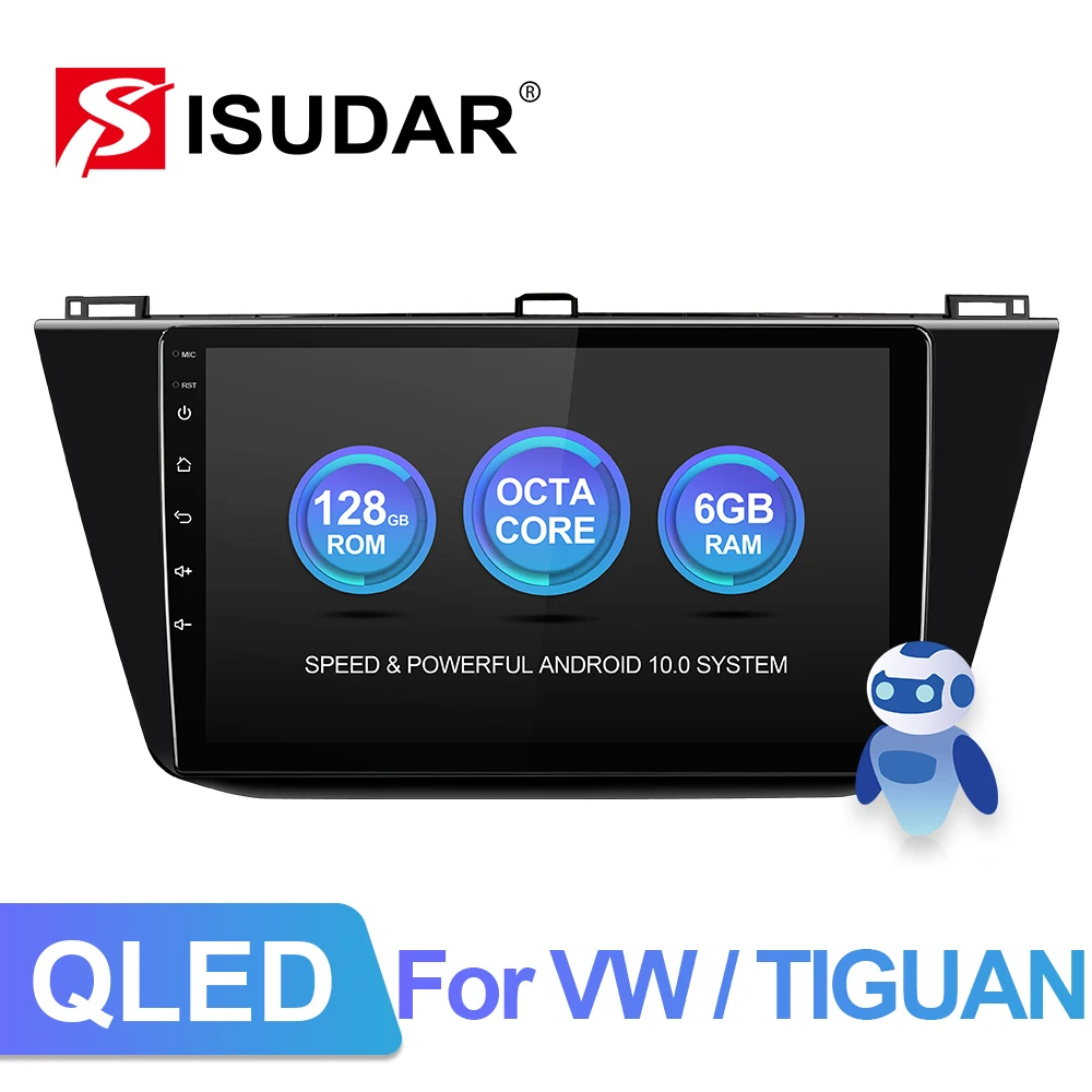 Автомобильное радио Isudar V72 4G Android 1 Din для VW/Volkswagen/Tiguan 2017 2019 Автомобильный