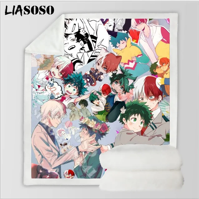 My Hero Academia Blanket 3D Print Anime Adult Fleece Quilt Teens Travel Sofa Keep Warm Child Throw Plush Blankets Bedspread B13 12