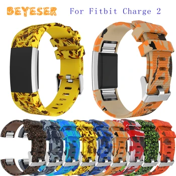 

New Printed Silicone Wristband For Fitbit Charge 2 Smart Watch Strap Replacement For Fitbit Charge 2 Smart Watch Band Bracelet