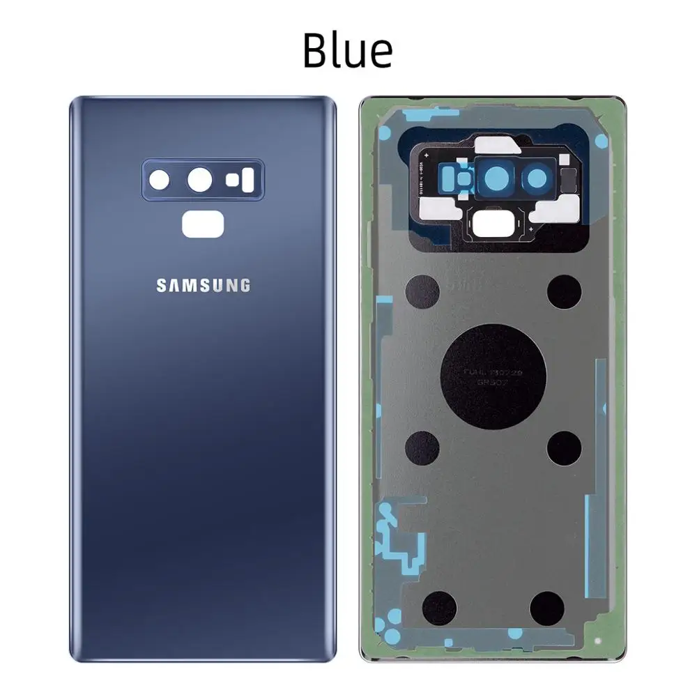 samsung Galaxy note 9, Note9, задняя крышка, чехол для батареи, задняя крышка корпуса, стекло, запасная крышка для Galaxy note 9 - Цвет: Blue