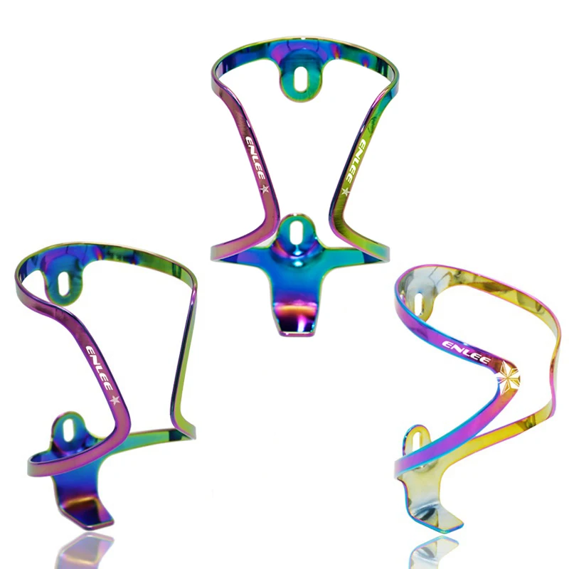 

Aluminum Alloy Rainbow Bike Water Bottle Holder Colorful Bicycle Waterbottle MTB Mount Cage Road Cycling Outdoor Kettle Bracket