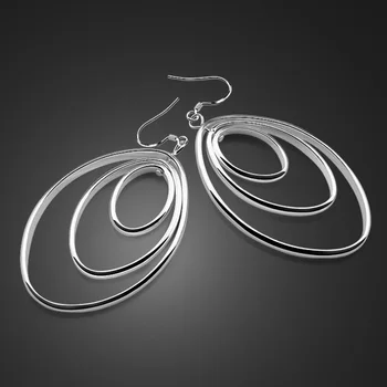 

Fashion personality rugby earrings. Solid 925 sterling silver exaggerated large earrings for women.Glamor lady earrings jewelry