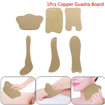 

6Types Big Size Copper Acupuncture Massage Tool Chinese Medicine Body Relaxion Guasha Scraper Health Care Beauty Spa Board