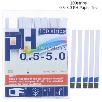 

100Strips/box High Precision PH Test Strips Range 0.5-5.0 Indicator Paper Tester Range PH Test Strips