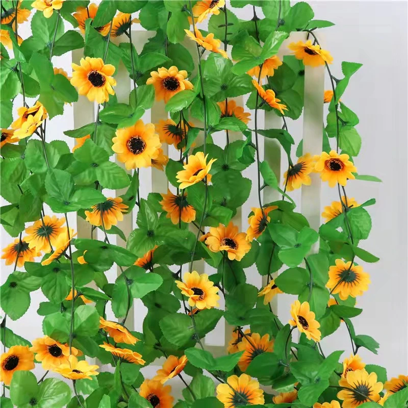 Flower Garland Decoration Artificial Sunflowers Wedding Sunflowers
