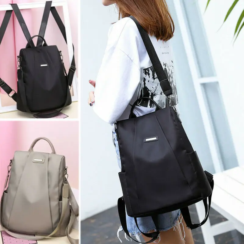 Mochila de viaje de tela Oxford impermeable para mujer, bolso de hombro antirrobo