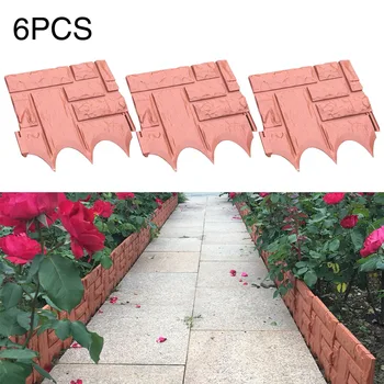 

6pcs Simulation Stone Brick Miniature Garden Fence Outdoor Courtyard Patio Vegetables Household Decoration Easy Assembly Flower