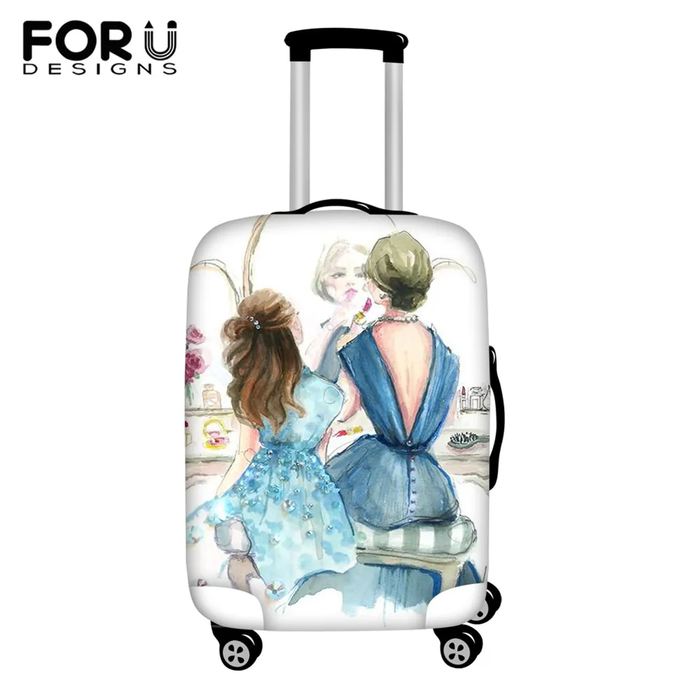 HME1248 FORUDESIGNS/Аксессуары для путешествий с принтом королевы для мамы и дочки, эластичный пыльник, для женщин, багажная бирка, защитный чехол для чемодана 18-30 дюймов - Цвет: HME1248