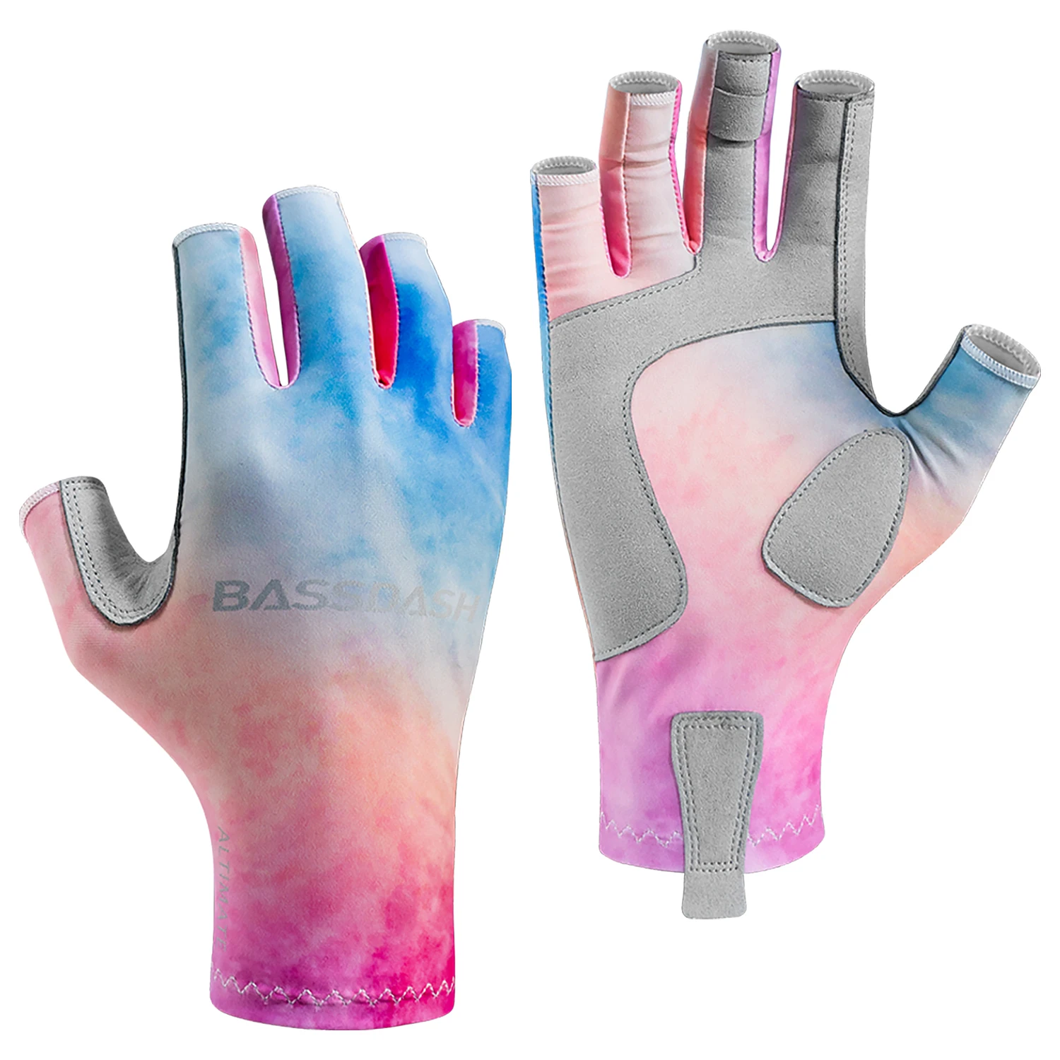 1 Pair UPF Sun Gloves Half Finger Fishing Gloves Anti-UV Sun Protection 50 