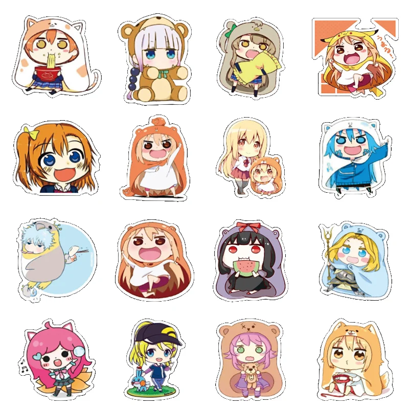 50 шт. аниме Himouto Umaru-chan мультфильм милые наклейки игрушки багаж для автомобиля чемодан Мода ноутбук наклейки