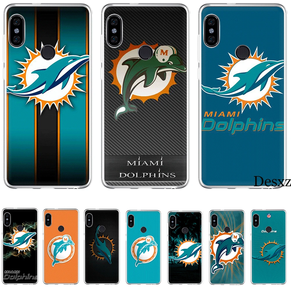 

Mobile Phone Case Tpu For Xiaomi Redmi Note 4 4X 5 5A 6 7 Pro Cover Miami Dolphins