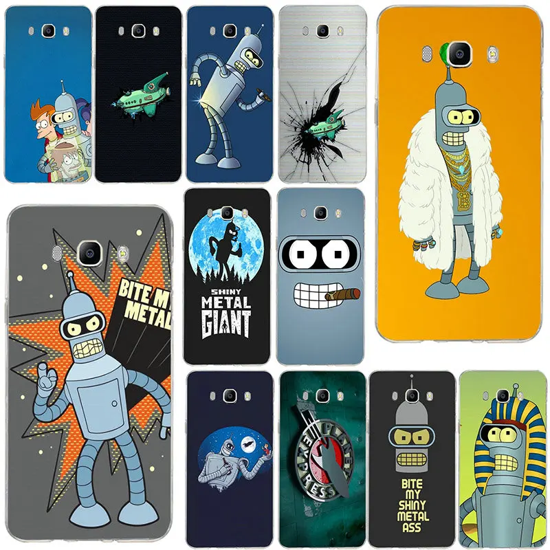 

Soft Silicon TPU Phone Case for Samsung Galaxy Note 2 3 4 5 8 S2 S3 S4 S5 Mini S6 S7 S8 S9 Edge Plus Bender Futurama Sober Robot