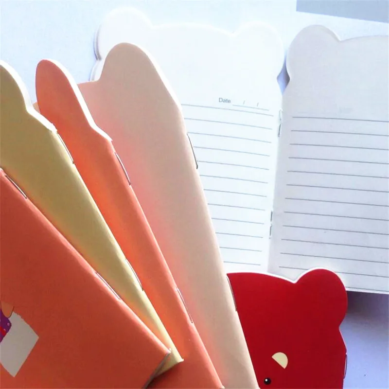 Kawaii e Bonito Bloco de Notas para Presentes Bebê para Desenhos Pacotes Lote Criativo Papelaria Urso Animal Caderno Livro Animados Portátil 40 - 4 Cheap Cadernos
