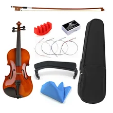 1/8 1/16 size with Case Bow Strings Shoulder Rest Bass Wood Violin For Beginner Students
