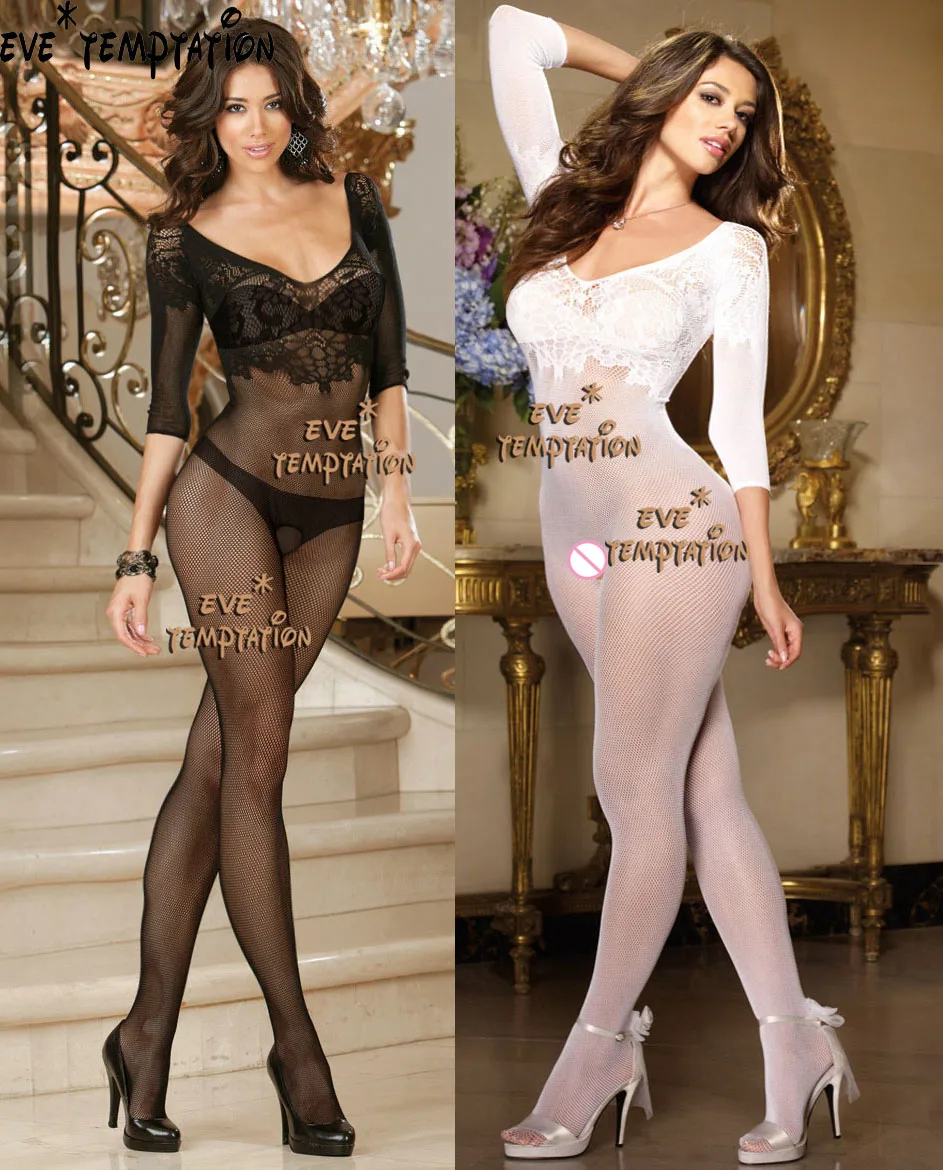 Сексуальное нижнее белье для взрослых Babydoll Сетчатое боди с бантом и цветочным