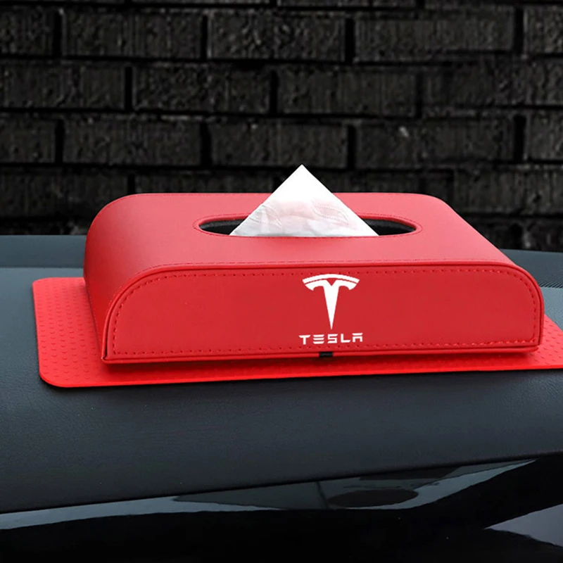Tesla Leather Tissue Box