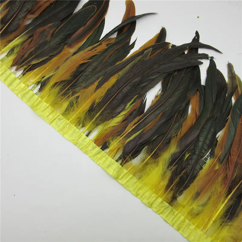 galo penas guarnição franja para plumas de artesanato preto penas fita diy costura roupas decorações de festa