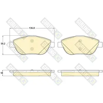 

Brake pads CITROEN C3 1.6 09/DS3 1.6 front GIRLIN