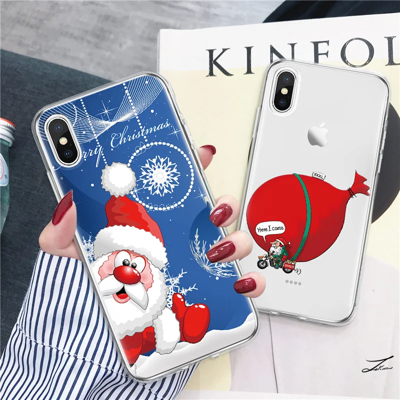 

Merry Christmas snowflake Cases For iPhone X XS Max XR 5 5S SE 5C 4 4S 11 Pro Max Soft TPU Cover For iPhone 7 8 Plus 6 6S Fundas