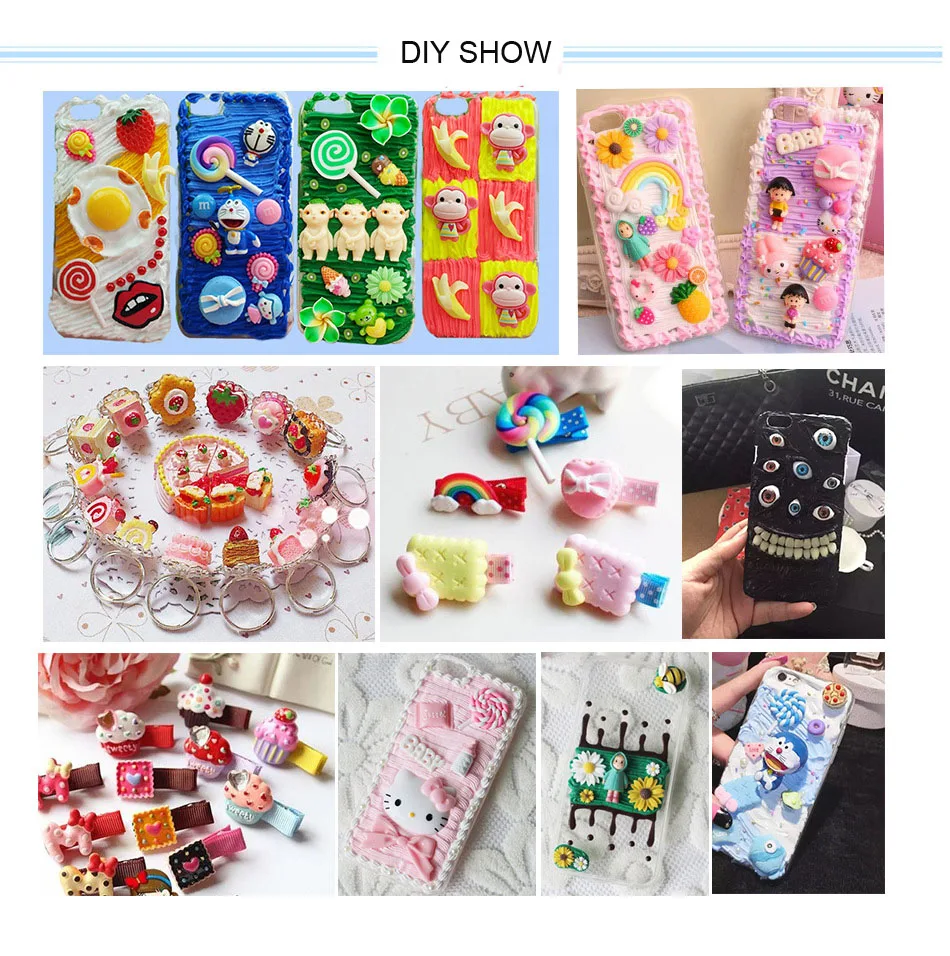 Kuutti Squishy 30 шт. милый мультяшный слайм для девушек подвески с плоским основанием