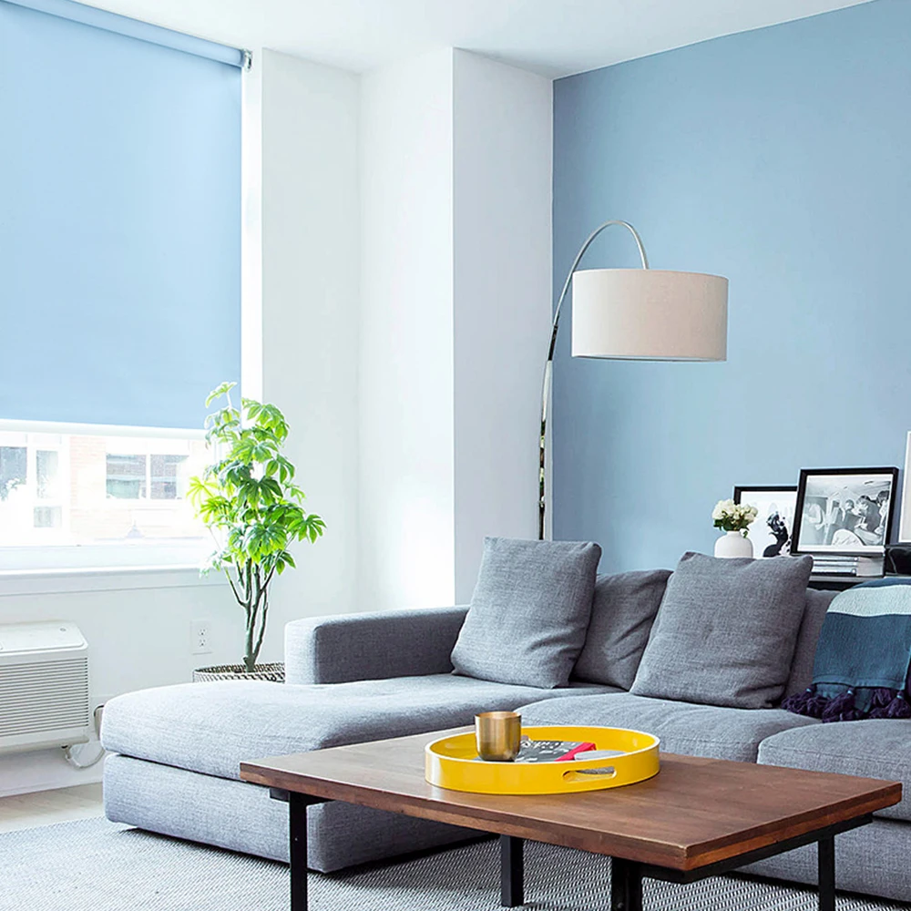 Berissa 100% Blackout Roller Blind Window with Thermal Insulated UV Protection Custom Size Shades for Door |