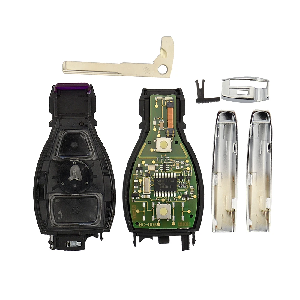 OKEYTECH 2 3 BUTTONS SMART REMOTE FOLDING CAR KEY FOR MERCEDES BENZ 2000+ NEC BGA 315 433 MHZ UNCUT BLADE REMOTE KEY FOB FOR MB