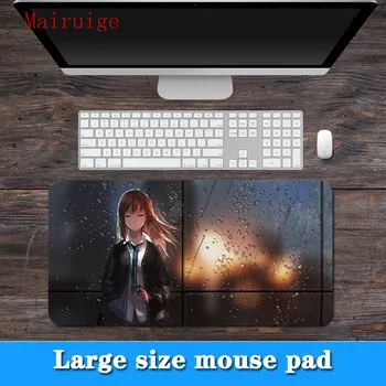 

Mairuige big promotion large specification multi-size anime beautiful rainy day pattern lock PC computer notebook mouse pad