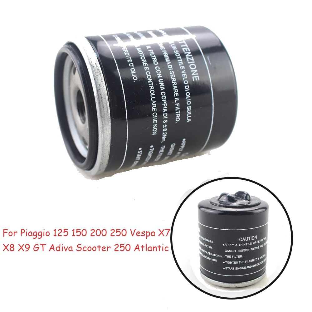

Масляный фильтр для Piaggio 125 150 200 250 Vespa X7 X8 X9 GT Adiva Scooter 250 Atlantic