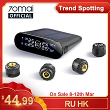70mai sistema de monitor pressão dos pneus lite carro inteligente tpms energia solar controle app sistemas alarme segurança automática pneus aviso pressão