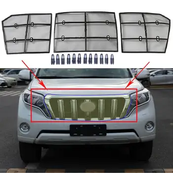 

Front Grille Insert Net For Toyota Land Cruiser Prado FJ150 2014 2015 2016 2017 Car Insect Screening Mesh Protector