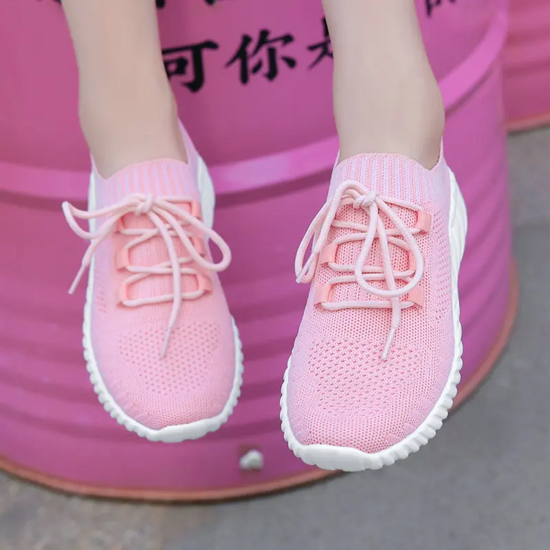 

Plus Size 35-51 Nice New Summer Concise Shoes Woman Flat Heel Women Casual Sneakers Air Mesh Breathable Tenis Flats For Girls