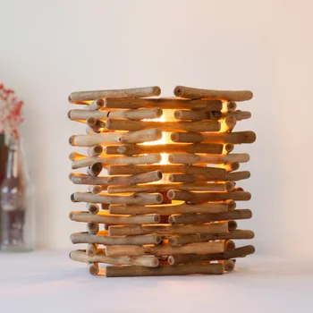 

American style country branch lamp bamboo lamp antique study restaurant bar lamp art decoration wood lamp