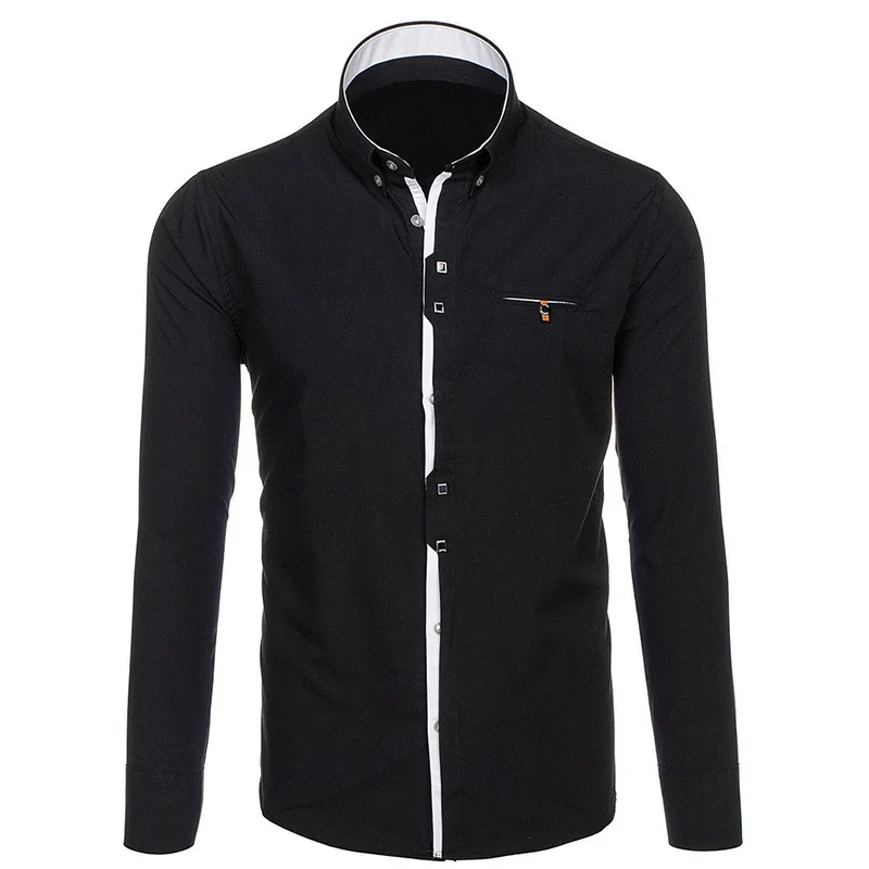 Zogaa 2019 Men s Fashion Office Shirt Slim Fit Long Sleeve Casual Business Shirts Men Dress 4