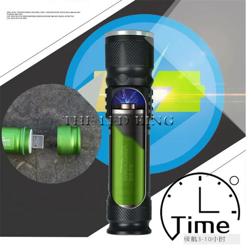 

USB Rechargeable LED Flashlight, Zanflare F1 LED Torch 7 Light Modes, IP68 Waterproof, Cree XPL V6, 18650 Tactical Flashlight