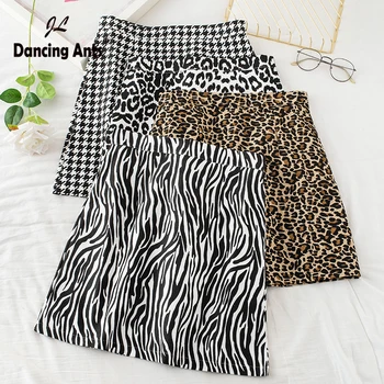 

Women Leopard Skirts High Waist A-Line Mini-Length Skinny Sexy Fashion New Female Casual Skirt
