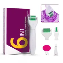 DRS 6 в 1 Набор микроиглы для ухода за кожей иглы для ухода за кожей микродермабразия роликовый уход за кожей