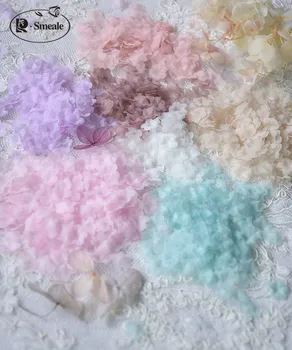 

200PCS Multicolor DIY Handmade 3D Organza Flower DIY Wedding Dress Veil Mini Flowers Baby Clothes Making Materials 1.2cm