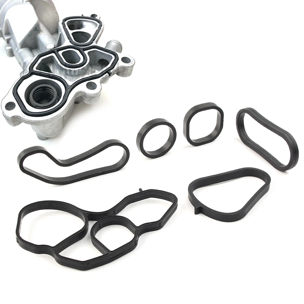 Car Oil Cooler Engine Oil Filter Housing Gasket Kit For BMW MINI Cooper S N14 N18 R56 R57 R58 R59 R60 R61 07-16 solenoid gasket kit timing case cover gasket