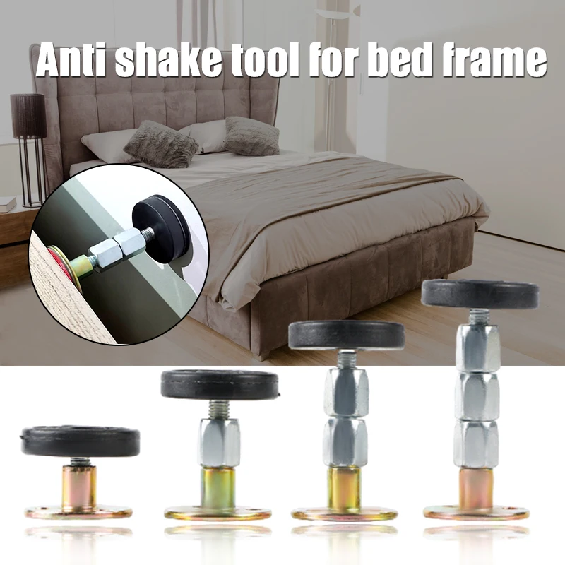 2pcs Adjustable Threaded Bed Frame Holder Antishake Tool For Bed