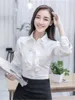 2020 Korean Fashion Women Blouses Shirts Elegant Women Ruffle Chiffon OL Shirt Plus Size Womens Tops and Blouses Blusas PZ2536 4